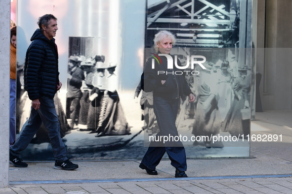 Claire Denis attends the remake of the light factories in Lyon, France, on October 19, 2024. 