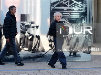 Claire Denis attends the remake of the light factories in Lyon, France, on October 19, 2024. (