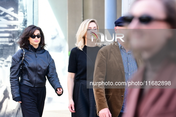 Camelia Jordana attends the remake of the light factories in Lyon, France, on October 19, 2024. 