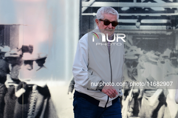 Claude Lelouch attends the remake of the light factories in Lyon, France, on October 19, 2024. 