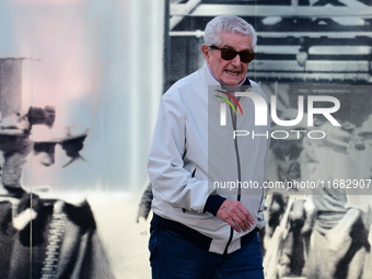 Claude Lelouch attends the remake of the light factories in Lyon, France, on October 19, 2024. (