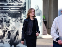 Isabelle Huppert attends the remake of the light factories in Lyon, France, on October 19, 2024. (