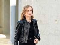 Isabelle Huppert attends the remake of the light factories in Lyon, France, on October 19, 2024. (