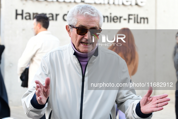 Claude Lelouch attends the remake of the light factories in Lyon, France, on October 19, 2024. 