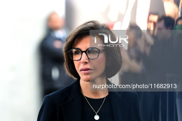 Rachida Dati, Minister of Culture, attends the remake of the light factories in Lyon, France, on October 19, 2024. 