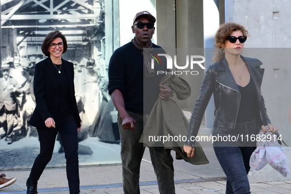 Rachida Dati, Minister of Culture, and Isabelle Huppert attend the remake of the light factories in Lyon, France, on October 19, 2024. 