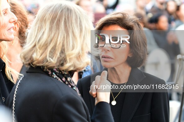 Rachida Dati, Minister of Culture, attends the remake of the light factories in Lyon, France, on October 19, 2024. 