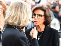 Rachida Dati, Minister of Culture, attends the remake of the light factories in Lyon, France, on October 19, 2024. (