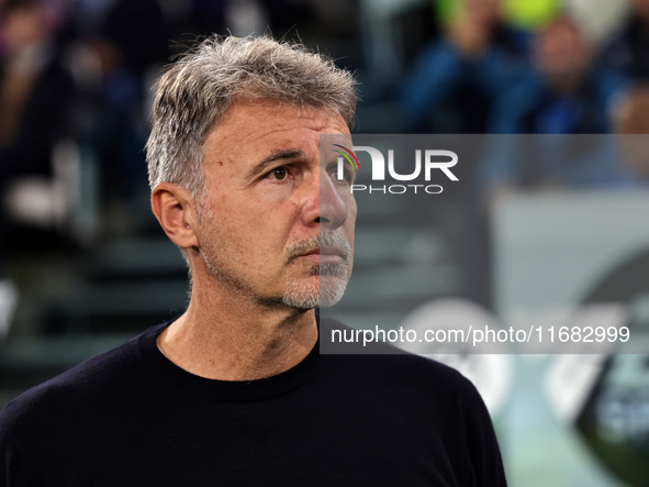 Marco Baroni participates in the Serie A 2024-2025 match between Juventus and Lazio in Turin, Italy, on October 19, 2024 