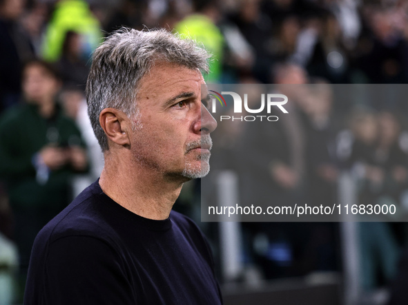 Marco Baroni participates in the Serie A 2024-2025 match between Juventus and Lazio in Turin, Italy, on October 19, 2024 