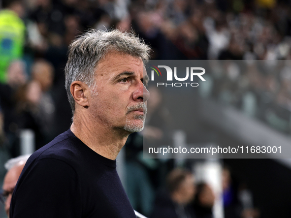 Marco Baroni participates in the Serie A 2024-2025 match between Juventus and Lazio in Turin, Italy, on October 19, 2024 