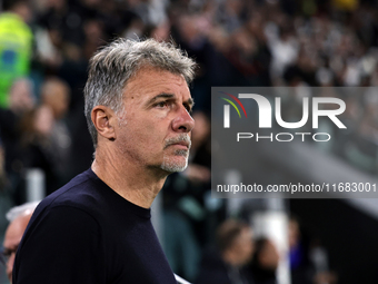 Marco Baroni participates in the Serie A 2024-2025 match between Juventus and Lazio in Turin, Italy, on October 19, 2024 (