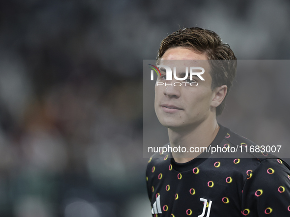 Kenan Yildiz participates in the Serie A 2024-2025 match between Juventus and Lazio in Turin, Italy, on October 19, 2024. 