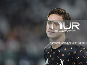 Kenan Yildiz participates in the Serie A 2024-2025 match between Juventus and Lazio in Turin, Italy, on October 19, 2024. (