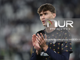 Nicolo Savona participates in the Serie A 2024-2025 match between Juventus and Lazio in Turin, Italy, on October 19, 2024. (