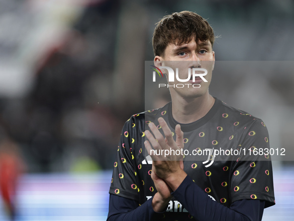 Nicolo Savona participates in the Serie A 2024-2025 match between Juventus and Lazio in Turin, Italy, on October 19, 2024. 