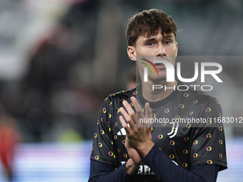 Nicolo Savona participates in the Serie A 2024-2025 match between Juventus and Lazio in Turin, Italy, on October 19, 2024. (