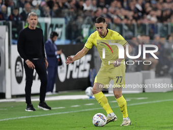 Adam Marusic participates in the Serie A 2024-2025 match between Juventus and Lazio in Turin, Italy, on October 19, 2024 (