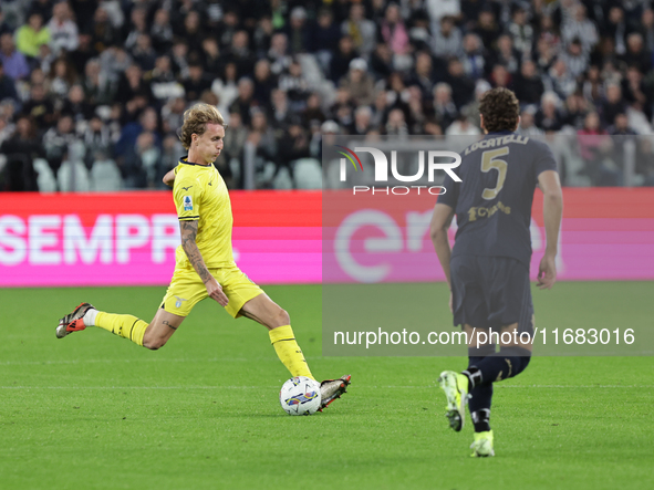 Nicolo Rovella participates in the Serie A 2024-2025 match between Juventus and Lazio in Turin, Italy, on October 19, 2024 