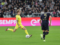 Nicolo Rovella participates in the Serie A 2024-2025 match between Juventus and Lazio in Turin, Italy, on October 19, 2024 (