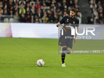 Manuel Locatelli participates in the Serie A 2024-2025 match between Juventus and Lazio in Turin, Italy, on October 19, 2024. (