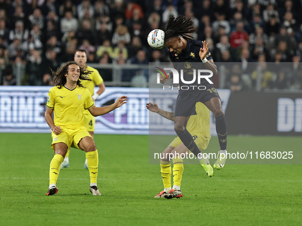 Khephren Thuram participates in the Serie A 2024-2025 match between Juventus and Lazio in Turin, Italy, on October 19, 2024. 