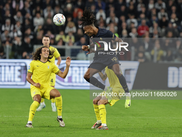 Khephren Thuram participates in the Serie A 2024-2025 match between Juventus and Lazio in Turin, Italy, on October 19, 2024. 