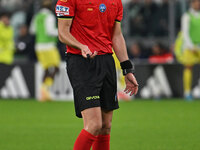 Referee Juan Luca Sacchi officiates during the 8th day of the Serie A Championship between Juventus F.C. and S.S. Lazio at Allianz Stadium i...