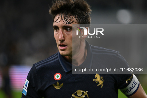 Andrea Cambiaso of Juventus F.C. during the 8th day of the Serie A Championship between Juventus F.C. and S.S. Lazio at Allianz Stadium in T...