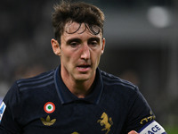 Andrea Cambiaso of Juventus F.C. during the 8th day of the Serie A Championship between Juventus F.C. and S.S. Lazio at Allianz Stadium in T...