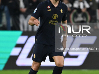 Federico Gatti of Juventus F.C. is in action during the 8th day of the Serie A Championship between Juventus F.C. and S.S. Lazio at Allianz...