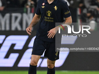 Federico Gatti of Juventus F.C. is in action during the 8th day of the Serie A Championship between Juventus F.C. and S.S. Lazio at Allianz...