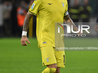 Mattia Zaccagni of S.S. Lazio participates in the 8th day of the Serie A Championship between Juventus F.C. and S.S. Lazio at Allianz Stadiu...