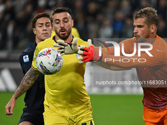 Mario Gila and Ivan Provedel of S.S. Lazio are in action during the 8th day of the Serie A Championship between Juventus F.C. and S.S. Lazio...