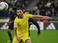 Mario Gila of S.S. Lazio is in action during the 8th day of the Serie A Championship between Juventus F.C. and S.S. Lazio at Allianz Stadium...