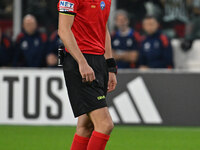 Referee Juan Luca Sacchi officiates during the 8th day of the Serie A Championship between Juventus F.C. and S.S. Lazio at Allianz Stadium i...