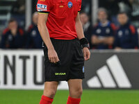 Referee Juan Luca Sacchi officiates during the 8th day of the Serie A Championship between Juventus F.C. and S.S. Lazio at Allianz Stadium i...