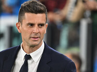 Thiago Motta coaches Juventus F.C. during the 8th day of the Serie A Championship between Juventus F.C. and S.S. Lazio at Allianz Stadium in...