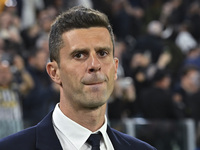 Thiago Motta coaches Juventus F.C. during the 8th day of the Serie A Championship between Juventus F.C. and S.S. Lazio at Allianz Stadium in...