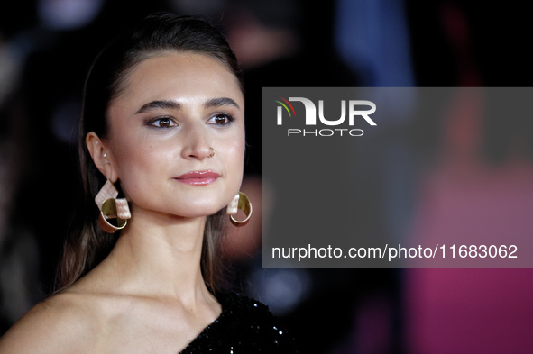 Isabella Nefar attends the ''Reading Lolita In Tehran'' red carpet during the 19th Rome Film Festival at Auditorium Parco Della Musica in Ro...