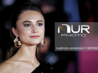 Isabella Nefar attends the ''Reading Lolita In Tehran'' red carpet during the 19th Rome Film Festival at Auditorium Parco Della Musica in Ro...