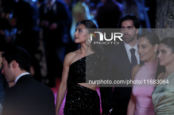 Isabella Nefar attends the ''Reading Lolita In Tehran'' red carpet during the 19th Rome Film Festival at Auditorium Parco Della Musica in Ro...