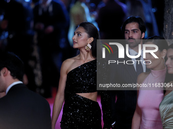 Isabella Nefar attends the ''Reading Lolita In Tehran'' red carpet during the 19th Rome Film Festival at Auditorium Parco Della Musica in Ro...