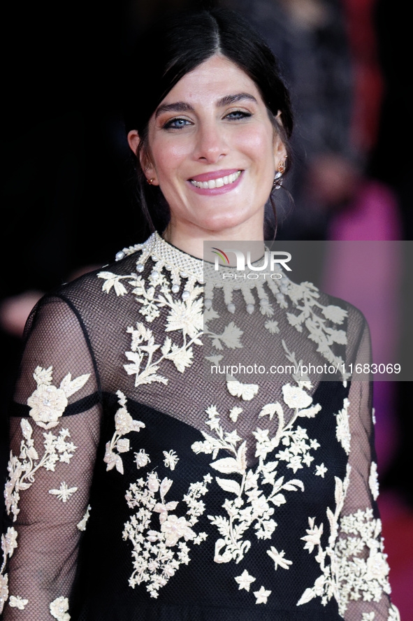 Mina Kavani attends the ''Reading Lolita In Tehran'' red carpet during the 19th Rome Film Festival at Auditorium Parco Della Musica in Rome,...