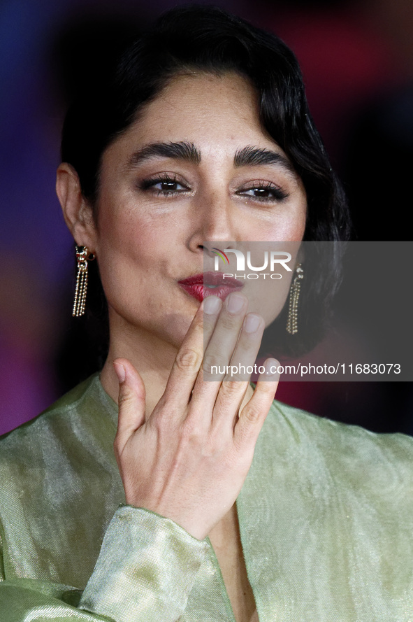 Golshifteh Farahani attends the ''Reading Lolita In Tehran'' red carpet during the 19th Rome Film Festival at Auditorium Parco Della Musica...