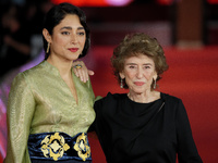 Golshifteh Farahani and Azar Nafisi attend the ''Reading Lolita In Tehran'' red carpet during the 19th Rome Film Festival at Auditorium Parc...