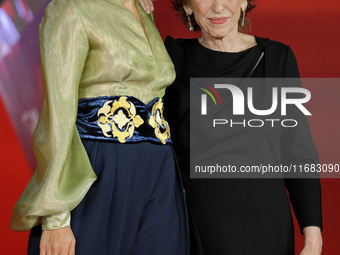 Golshifteh Farahani and Azar Nafisi attend the ''Reading Lolita In Tehran'' red carpet during the 19th Rome Film Festival at Auditorium Parc...