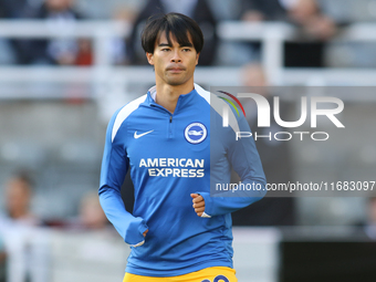 Kaoru Mitoma of Brighton and Hove Albion plays during the Premier League match between Newcastle United and Brighton and Hove Albion at St....