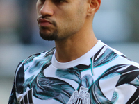 Bruno Guimaraes of Newcastle United plays during the Premier League match between Newcastle United and Brighton and Hove Albion at St. James...