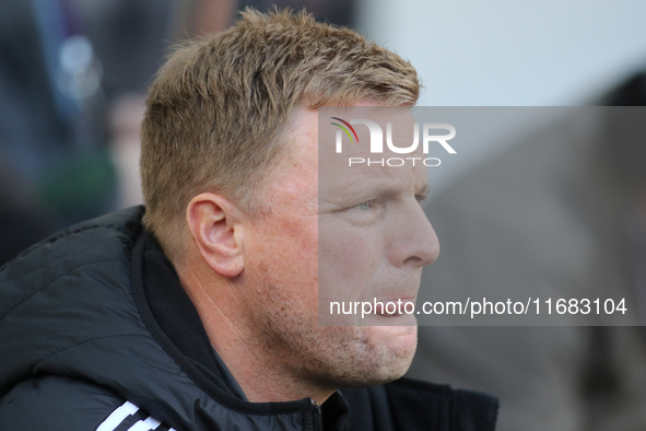 Newcastle United Manager Eddie Howe is present during the Premier League match between Newcastle United and Brighton and Hove Albion at St....